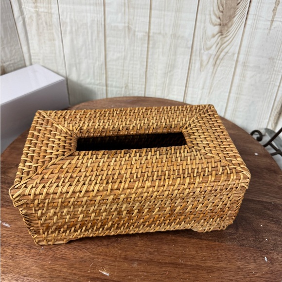Woven Rattan Tissue Box Cover - Picture 3 of 11